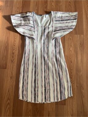 Akemi + Kin Cream Striped Shift Dress size XS